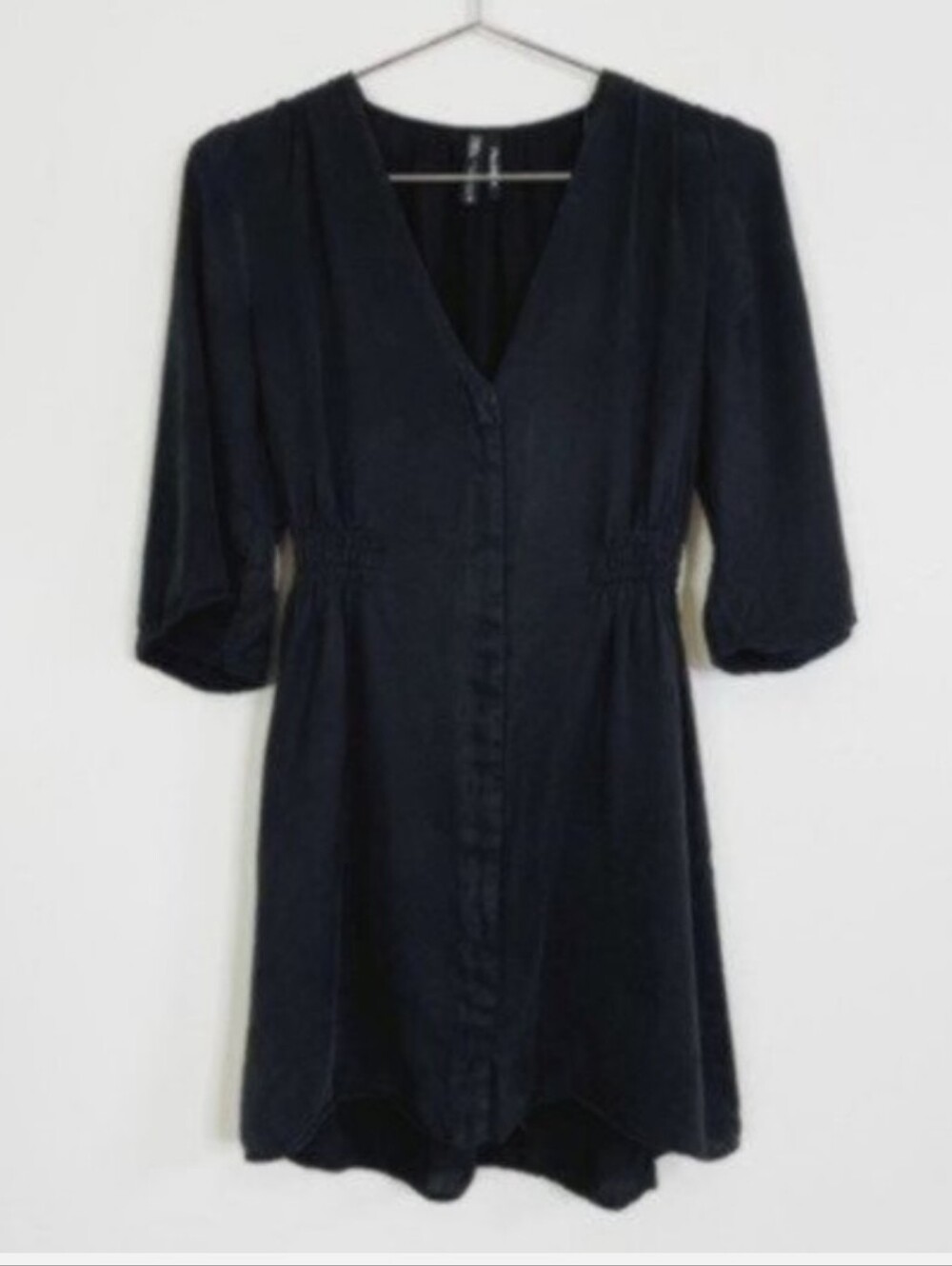 Zara Button Up Black Dress